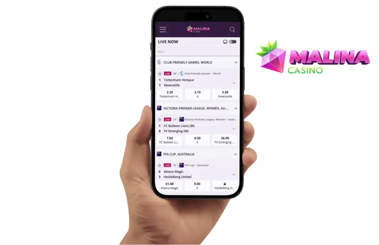 Malina Casino App-Screenshot